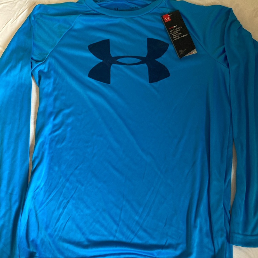 Blue Box logo under armor